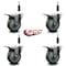 Service Caster 4'' Gray Poly Swivel 7/8'' Expanding Stem Caster Set Total Lock Brake, 4PK SCC-EXTTL20S414-PPUB-78-4 - alternate 3